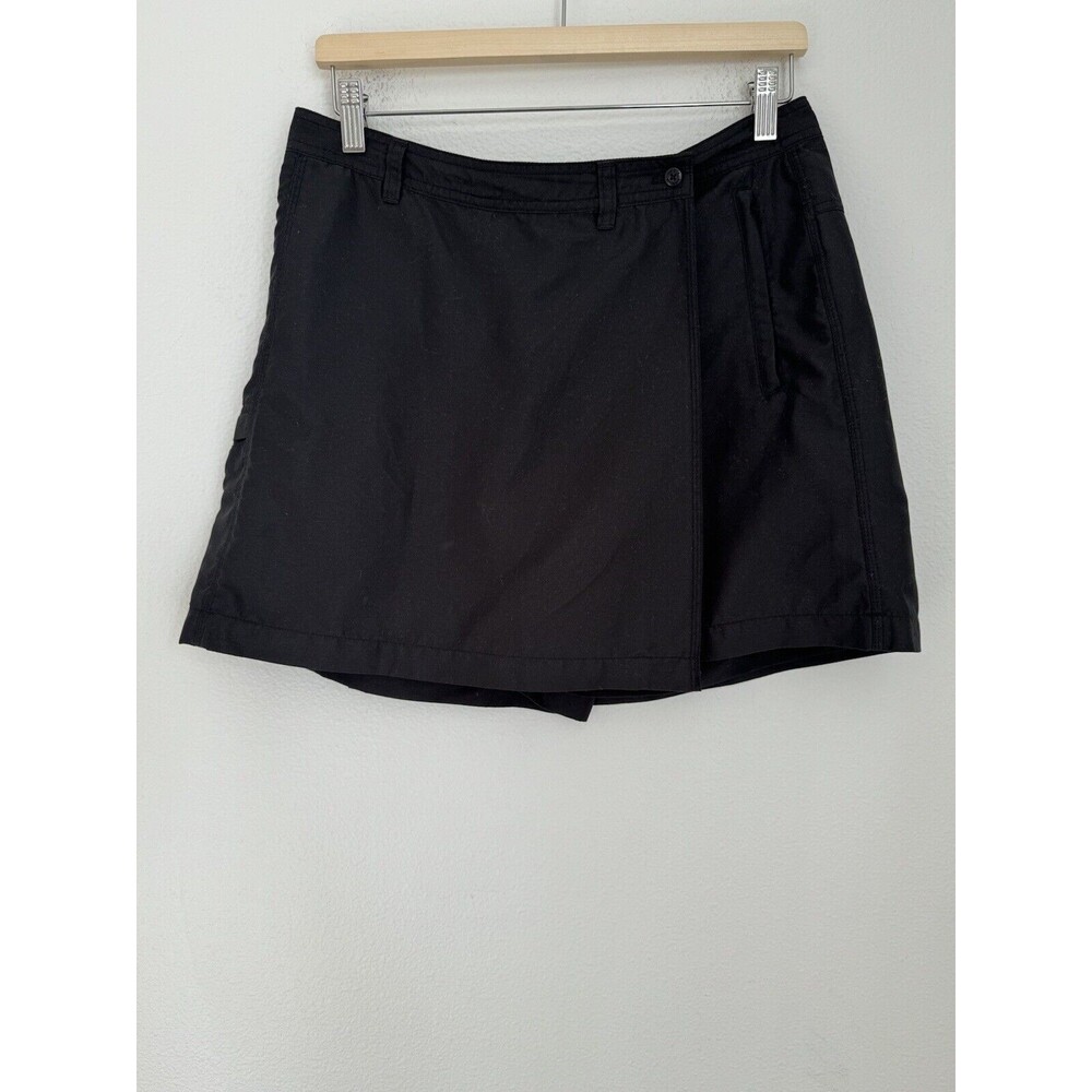 Adventure Clothing Sportif Women Black Skort Size 10 Tennis Golf Hiking EUC